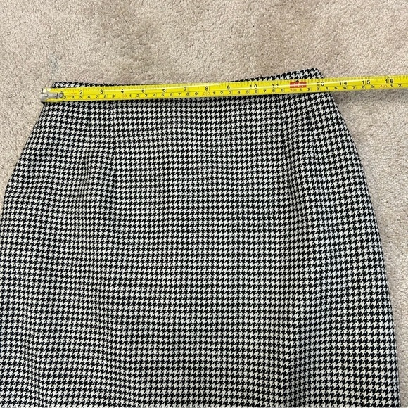 JONES New York black white houndstooth check wool pencil skirt Sz 10 - Picture 8 of 11